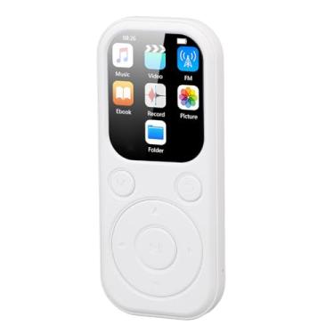 Imagem de Zopsc 128GB MP3 Player Com Bluetooth 5.4 Music Player Portátil Embutido HiFi Speaker Voice Recorder 2.01in E-book, Branco (16g pequeno cartão de memória)