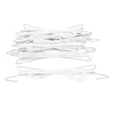 Imagem de Garden Ganchos de Tomate Clipes de Suporte de Planta Material Pp 10pcs Com Barbante de 10m para Pepinos Melões Ervilhas Plantas de Cultivo Vertical (Branco)