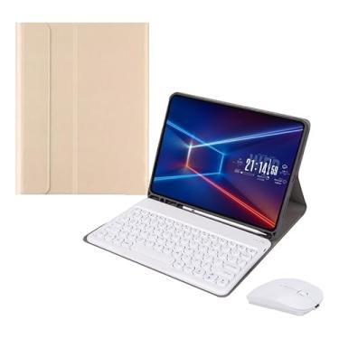 Imagem de Teclado Redondo Para Tab S6 Lite 10.4 Pol Com Capa + Mouse