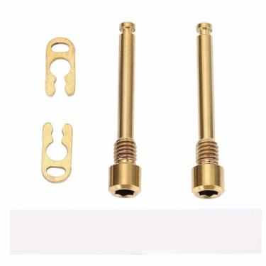 Imagem de Parafusos de pastilha de freio de disco de bicicleta premium Ti Ligição rosqueada com circlips para XT Mountain Bickes Apropriado Desempenho de Breio Gold 2pcs