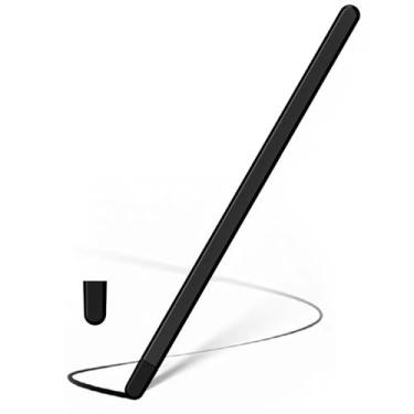 Imagem de liuziyi Capa fina Stylus para Samsung Galaxy Z Fold 7 com 2 peças de ponta macia, funciona para tela externa e interna, caneta de capacitância de liga de zinco, preta
