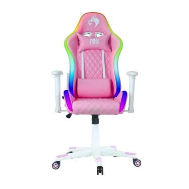 Imagem de Cadeira Gamer Fox Racer Rgb Com Iluminação Led Rosa Ut-c1583l