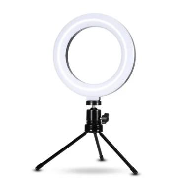 Imagem de Ring Light de Mesa, com Tripé, Fy Circular Ring Light, Diâmetro de 16Cm