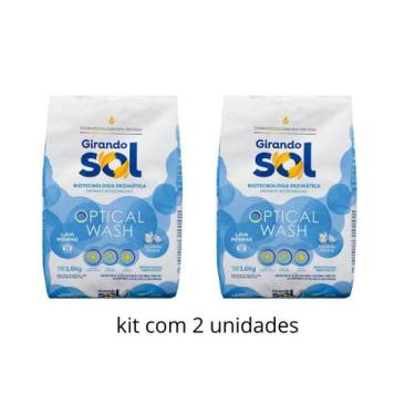 Imagem de Kit 2 Sabão em pó lava roupas 1,6 kg cada Girando Sol