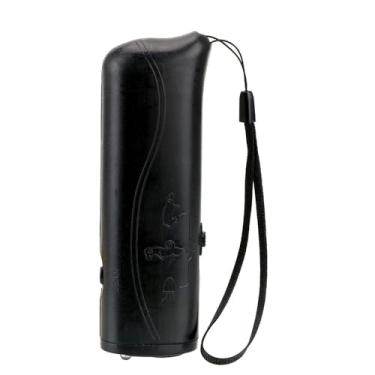 Imagem de Repelente ultrassônico portátil para cães com luz LED para animais de estimação, parar de latidos, treinador, caçador, adestramento de cães, dispositivo antilatido - Preto