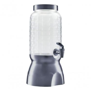 Imagem de Suqueira Com Torneira E Suporte 3,6lt Wave Luxo Chumbo