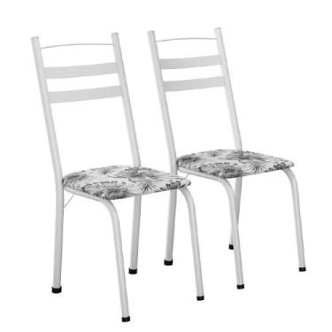 Imagem de Conjunto 2 Cadeiras Leia Artefamol Branco Flor - ARTEFAMOL MÓVEIS