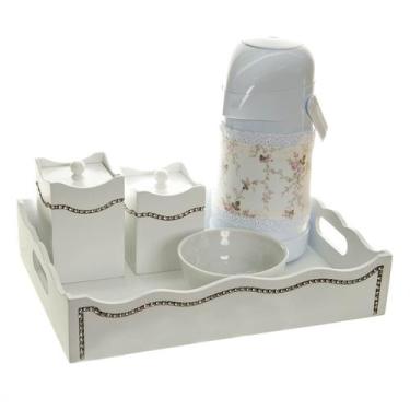 Imagem de Kit Higiene Com Capa Fantasia Strass Quarto Bebê - Potinho de mel