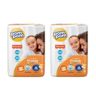 Imagem de Fralda Pompom Derma Protek Tam XG - Kit com 40 fraldas - OFERTA