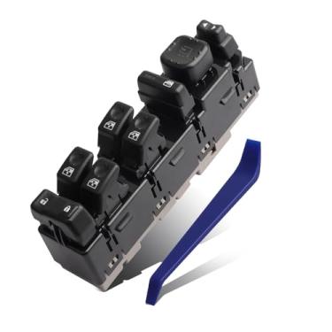 Imagem de Interruptor de janela mestre do lado do motorista 15883319 com módulo de espelho dobrável adequado para Chevy GMC Cadillac Hummer Avalanche Silverado Suburban Tahoe Sierra Yukon Escalade H2 15883319