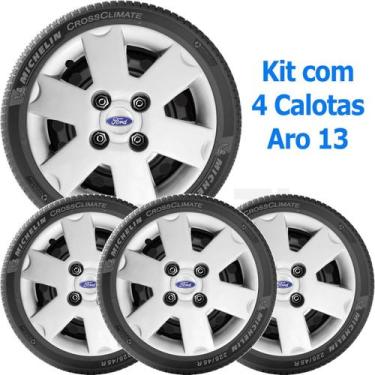 Imagem de 4x Calota Ford Ka Fiesta Aro 13 com Emblema 033cb - Grid