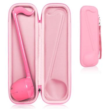 Imagem de Estojo de transporte compatível com instrumento musical eletrônico japonês Otamatone, sintetizador portátil projetado para Otamatone Music Bolsa de armazenamento de brinquedos com alça de mão, rosa