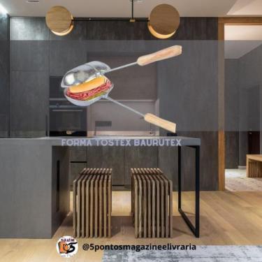 Imagem de Sanduicheira Assadeira Tostex Baurutex Alumínio Fundido  Forma de Pão 