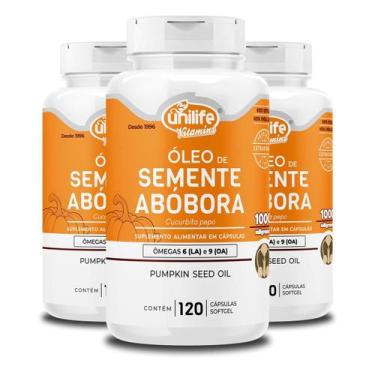 Imagem de Kit 3 Óleo De Semente De Abóbora Unilife 120 Cápsulas