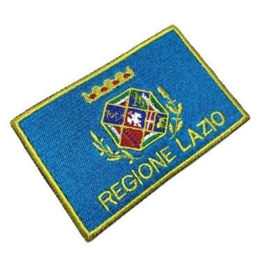 Imagem de BE0227T21 Bandeira Lazio Region Patch Bordado Termo Adesivo - BR44