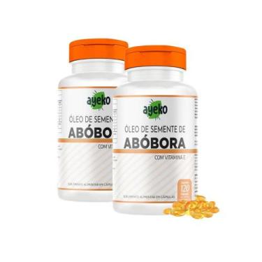 Imagem de Kit 2 óleo de semente de abóbora c/ vitamina e 120caps - Ayeko