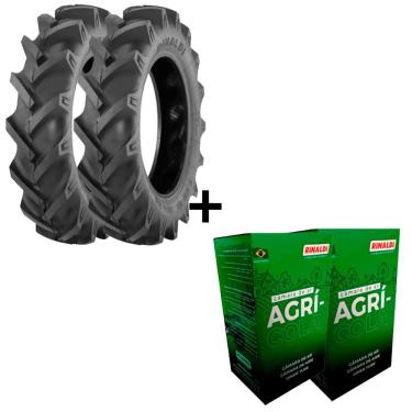 Imagem de Kit 2 Pneus Tobata Microtrator Tc14 Tc12 6-12 Rga 36 Cap.B Rinaldi