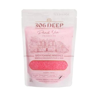 Imagem de 306 sais de banho do mar morto profundo minerais espumantes - mineral grosso rosa do mar morto para imersão com óleos essenciais de lavanda, alternativa aos flocos de magnésio e sal de Epsom, produtos