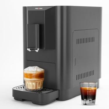 Imagem de Máquina de café expresso Milpoog ES320 totalmente automática, máquina de café expresso automática compacta com moedor, tela sensível ao toque, 4 variedades de café para casa e escritório, preta