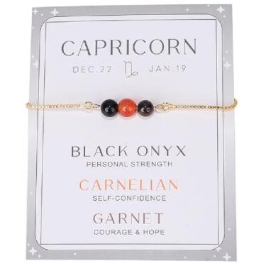 Imagem de COLORFUL BLING Pulseiras com contas do zodíaco, cristal de cura, 12 constelações, pedra natural, chacra, elástico, pulseiras ajustáveis, pedra do nascimento, alívio da ansiedade, pulseiras com contas