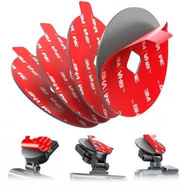 Imagem de pop-tech Almofadas adesivas de dupla face para câmera de painel, pacote com 4 fitas de montagem em círculo VHB de 5,6 cm resistentes ao calor 3M, almofada de adesivos para para-brisa, carro, câmera