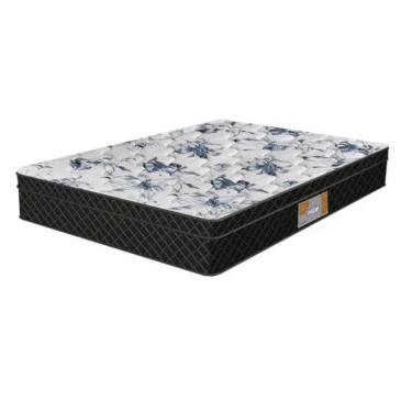Imagem de Colchão Casal Gazin Espuma Supreme Composto Com Euro (21x138x188) Preto Floral
