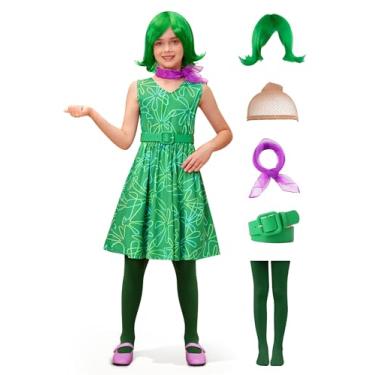 Imagem de IIMMER Vestido verde sem mangas de Halloween para meninas de 4 a 14 anos, Verde, 14 Anos