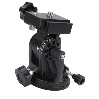 Imagem de Luqeeg Latitude Ajuste do Telescópio Mount Mount Atende Ao Sky Watcher, Ajuste de ângulo de 0 a 90, Com Interface 3/8in, Liga de Alumínio, para Fotografia Solar de Astronomia (Preto)