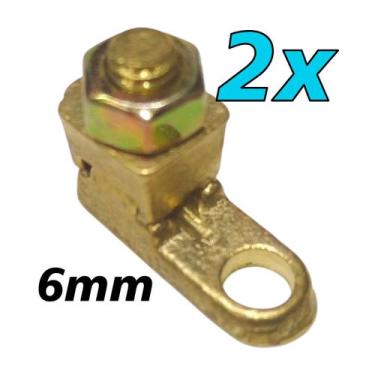 Imagem de Kit 2 Terminal de Pressão Sapata Botinha para Cabo 6mm Reforçado - 3MA