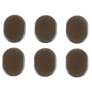 Imagem de Eujgoov Prática Pads Brass Instrument Mudos Oval Drum Silenciadores, Suportados Danos Silicone Mute Path Som Amortecimento Acessórios para Redução de Volume Drum Acessórios (Cor de café)