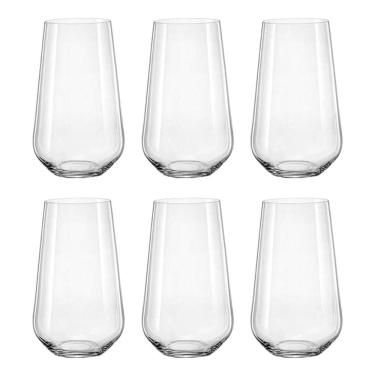 Imagem de Copo Alto de Cristal Bohemia Long Drink 440 ml Sandra 6 Peças