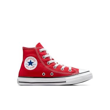 Imagem de Converse Tênis feminino Chuck Taylor All Star de cano alto, Vermelho, 1 Little Kid