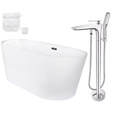 Imagem de Kit Banheira Freestanding Venezza 1.50m com Misturador Cromado - Smart