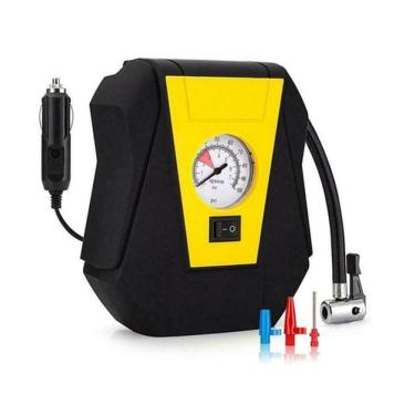 Imagem de Calibrador Pneus Compressor Ar 12 Volts Analogico Portátil