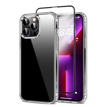 Imagem de Capa Capinha Clear Case Transparente Resistente a Risco e Anti Impacto [Anti-amarelamento] + Película De Vidro 3D Tela Toda Para iPhone (iPhone 13 Pro Max)