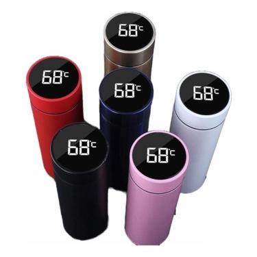 Imagem de Garrafa Térmica Led Display Inox Com Termômetro Portátil