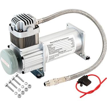 Imagem de Vixen Horns Compressor de ar de bordo resistente 150 PSI. Substituição universal para buzina de caminhão/carro trem/suspensão/passeio/kit/sistema. Serve para todos os veículos de 12 V, como