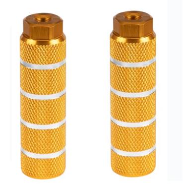 Imagem de KINSPORY Pegs de bicicleta, eixos de 3/20.3 cm de liga de alumínio antiderrapantes, cavilhas de bicicleta BMX para bancos traseiros de mountain bike, suportes para ciclismo