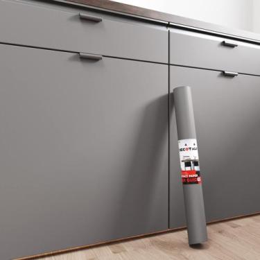 Imagem de Papel de parede Decotalk Grey Peel and Stick 76 cm x 10 m de vinil