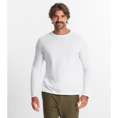 Imagem de Camiseta Manga Longa Meia Malha Diametro Branco - Diametro Basicos, GG