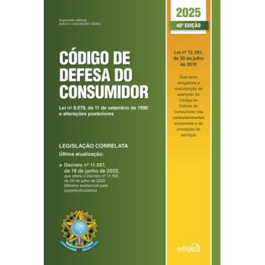 Imagem de Livro - CÓDIGO DE DEFESA DO CONSUMIDOR 2025 - 40ª Edição Atualizada