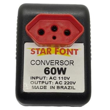 Imagem de Transformador Conversor de Voltagem 110V para 220V - 60W - Starfont
