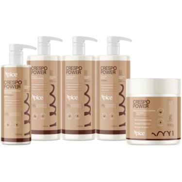 Imagem de Kit Cachos 4Abc Power Ápice Shampoo 1L Condicionador 1L Creme de Pentear 1L Gelatina 500ml Máscara 500g