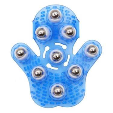 Imagem de Kit 2 Massageador Luva Corporal Massagem Estética 9 Esferas(Azul)