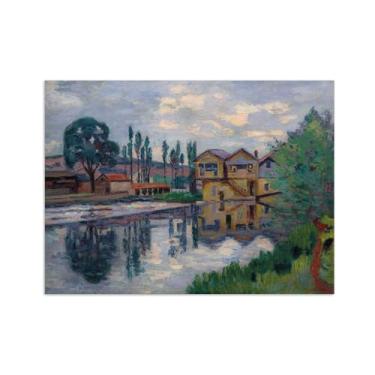 Imagem de Armand Guillaumin Famoso Arte de Parede Pôster-Impressões em Tela para sala de estar-Reprodução pinturas(serraria) 50x70cm Sem Moldura