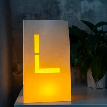 Imagem de WYMM Letra L iluminada - Bolsas luminosas perfeitas para faixa personalizada de feliz aniversário, decorações de propostas, decorações de festa de noivado e faixa de parabéns para o seu ente querido