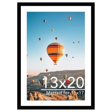 Imagem de JCJMY Porta-retrato 33 x 50 com tapete de 28 x 43 cm, foto para exibição de 28 x 43 com tapete ou 33 x 50 sem tapete, moldura grande para pôster de 33 x 50 com acrílico, preta