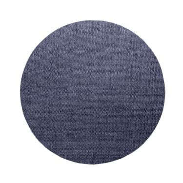 Imagem de 6 Jogo Americano Redondo Juta Azul - Impermeável Pvc