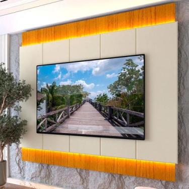 Imagem de Painel para TV Até 85 Polegadas Magnífico 100% Mdf com Led Naturale/Of