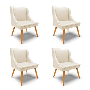 Imagem de KIT 04 CADEIRAS DE JANTAR LIZ CORINO  PE